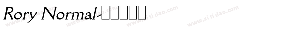 Rory Normal字体转换
